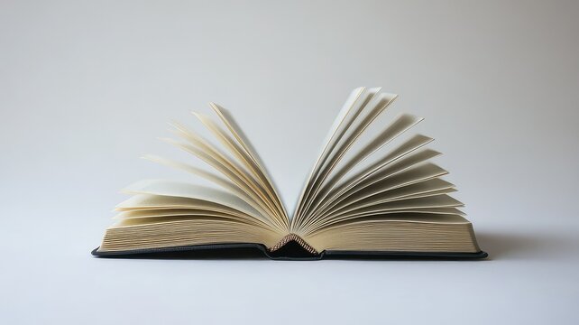 World Book Day, moving pages , libri , libro aperto , open book isolated on white background 23 April