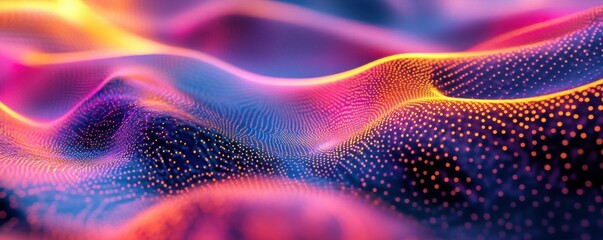 Fototapeta premium abstract futuristic background with neon geometric pattern