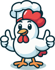 Chicken Chef Mascot Vector 