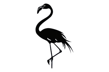 Obraz premium Elegant Flamingo Silhouette Design