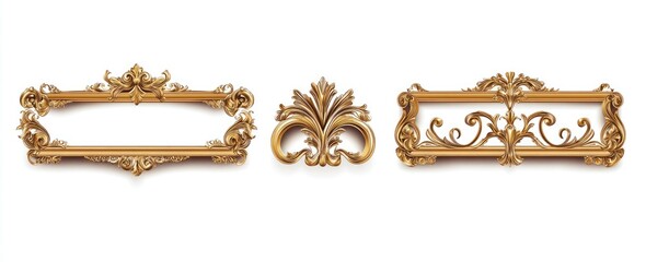 Ornate Gold Frames, Decorative Design Elements
