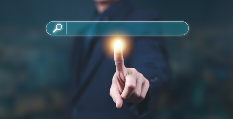 Internet search using digital online to search websites to find information about businesses that have information on the Internet via computers and mobile phones.