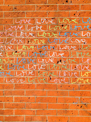 Bricks with love written on the wall