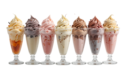 ice cream in a glass isolated on png