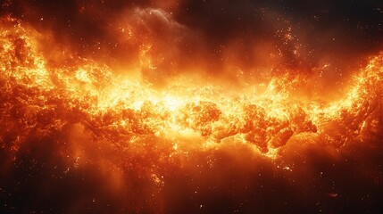 Fiery Nebula in Deep Space (1)