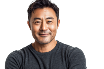 Casual portrait of a smiling man with short hair