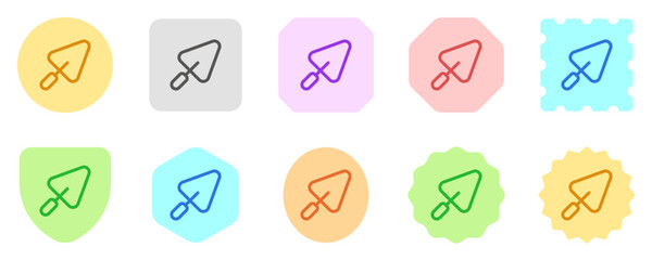 Editable trowel, shovel, cement vector icon. Construction, tools, industry. Part of a big icon set family. Perfect for web and app interfaces, presentations, infographics, etc