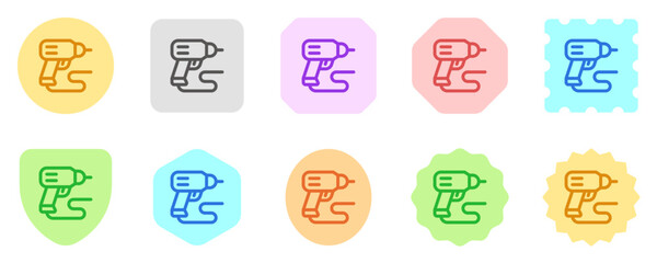 Editable electric drill, drilling machine vector icon. Construction, tools, industry. Part of a big icon set family. Perfect for web and app interfaces, presentations, infographics, etc