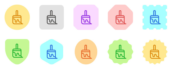 Editable paint brush, wall, house, painting, rennovation vector icon. Construction, tools, industry. Part of a big icon set family. Perfect for web and app interfaces, presentations, infographics, etc