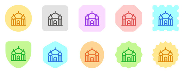 Editable mosque vector icon. Landmark, monument, middle east, religious, building, architecture. Part of a big icon set family. Perfect for web and app interfaces, presentations, infographics, etc