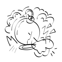 Collection of hand drawn explosions. Scribble sketch style explosions. Simple line doodle drawings. Vector illustrations.