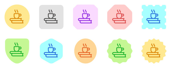Editable coffee break, cup, books vector icon. Remote work, job, profession, freelance. Part of a big icon set family. Perfect for web and app interfaces, presentations, infographics, etc