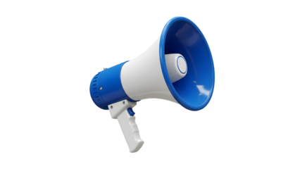 Mega phone isolated on transparent background generative ai
