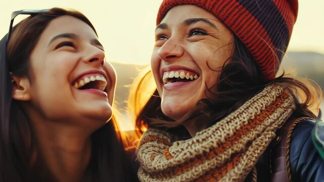On a sunny summer day, two close friends share laughter, enjoying their friendship while embarking on an exciting adventure and creating priceless memories that will last a lifetime