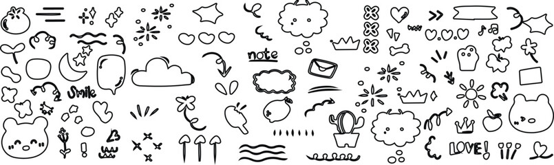 Hand drawn sketch doodle scribble brush geometric shape crayon effect background