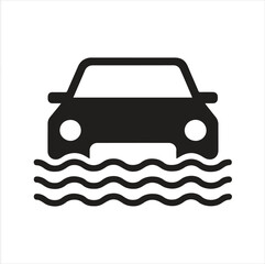 Flooded car icon
