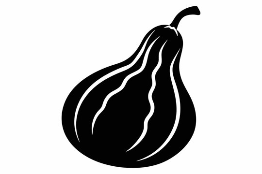 recommend clip art: bitter gourd line art silhouette vector illustration