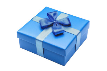 Obraz premium Blue Gift Box with Bow