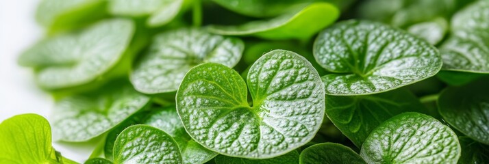 Close Up Of Lush Green Centella Asiatica Plants, Showcasing Their Unique And Vibrant Foliage
