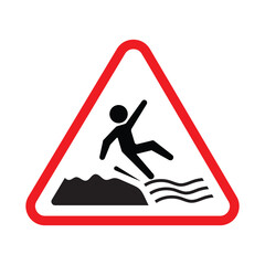 Warning Keep Off Slippery Rock Cause Fails Symbol Sign