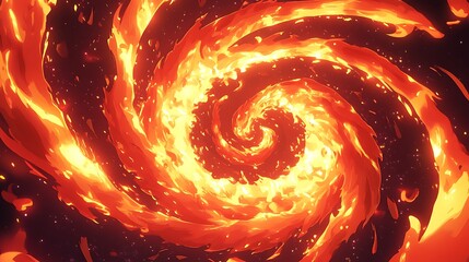 Fototapeta premium Abstract red fiery energy spiral graphic background