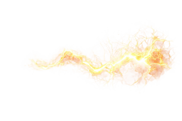 Dynamic electric energy graphic with transparent background