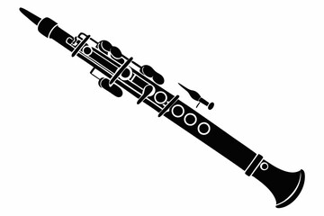 oboe line art silhouette vector illustration