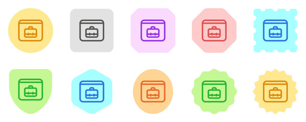 Editable job search, website, briefcase, online portfolio vector icon. Business, work, office. Part of a big icon set family. Perfect for web and app interfaces, presentations, infographics, etc