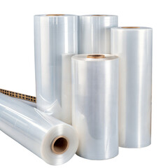 Rolls of transparent packaging film for industrial use, Rolls of plastic wrap for packaging and food storage
