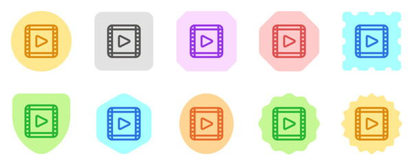 Editable movie clip, trailer vector icon. Movie, cinema, entertainment. Part of a big icon set family. Perfect for web and app interfaces, presentations, infographics, etc