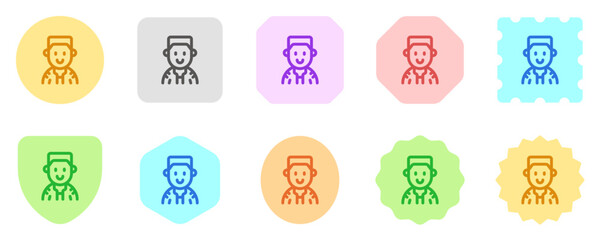 Editable person with army buzz flattop haircut avatar vector icon. User, profile, identity, persona. Part of a big icon set family. Perfect for web and app interfaces, presentations, infographics, etc