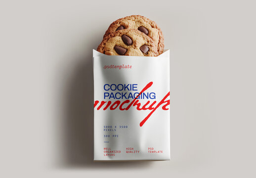 Cookie Bag Packaging Mockup