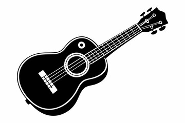 Fototapeta premium ukulele line art silhouette vector illustration
