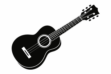 Fototapeta premium ukulele line art silhouette vector illustration