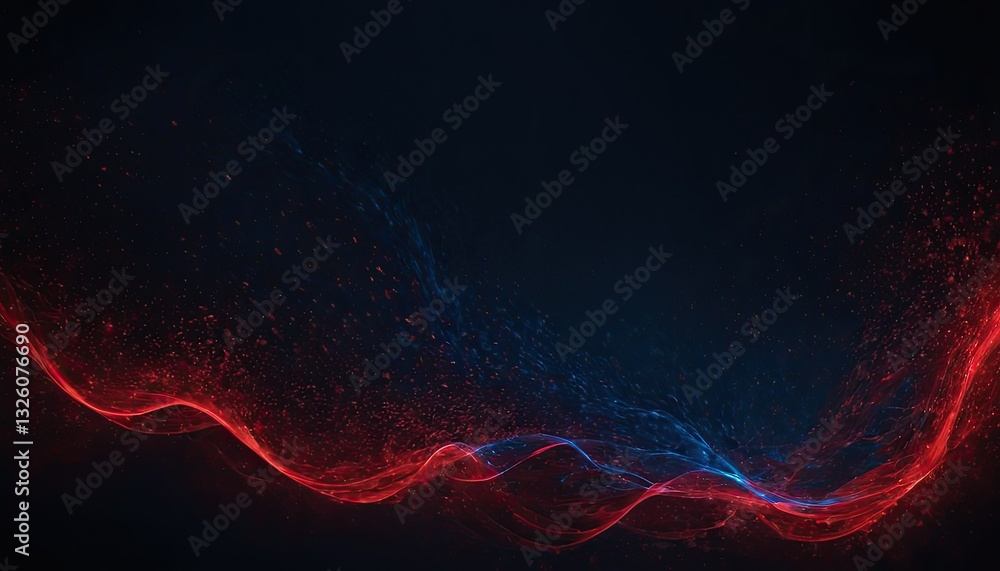 Poster 3d render of an abstract background with flowing particles 1
