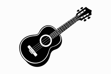 Fototapeta premium ukulele line art silhouette vector illustration