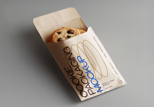 Cookie Bag Packaging Mockup