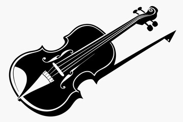 Obraz premium violin line art silhouette vector illustration
