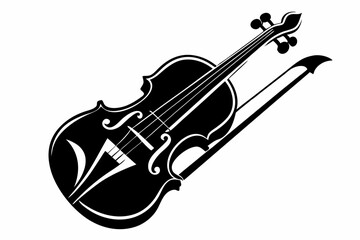 Obraz premium violin line art silhouette vector illustration
