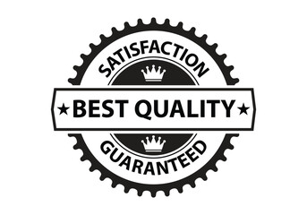 Obraz premium Satisfaction Best Quality Guaranteed Stamp, Sign, Symbol, Icon, Label, Vector Illustration Character. 