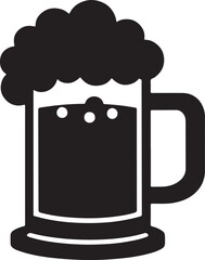 Beer mug silhouette icon vector