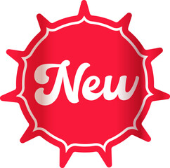 Red new modern round sticker isolated on white. Price sticker, sale sticker, price tag, retro label, sale or discount sticker, promotional badge set, shopping label png