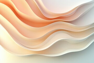 Obraz premium Elegant flowing layers of abstract design in warm color tones
