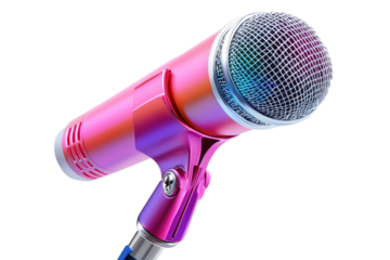 Colorful microphone with vibrant design and dynamic look