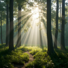 morning in the forest