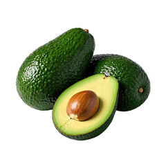 Avocado Fruit Image With Transparent Background, Generative AI