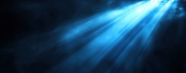 Surreal Blue Beam Illumination with Dynamic Texture and Grainy Depth, Minimalist Corporate Branding Visual Concept