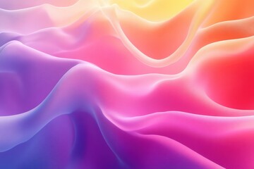 Fototapeta premium Abstract Aerial Smooth Wavy Gradient Landscape, Colorful Texture, 3D Rendering, Background, Modern Art, Flow, Pastel, Pattern, Geometric.