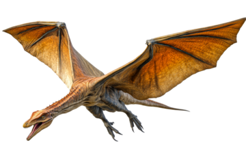 Majestic flying dragon in a mythical landscape