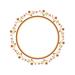 Perfect minimal circle floral frame